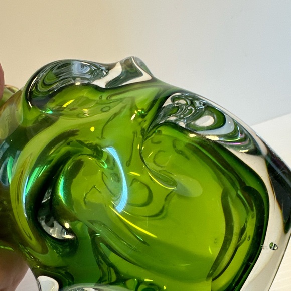 Vintage Aseda Bo Bergstrom Green Thumbprint Glass Decanter - Picture 4 of 5